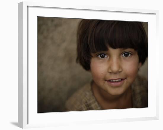 Waiting at the Donated Food Distribution at the Beri Iman in Islamabad, Pakistan-null-Framed Photographic Print