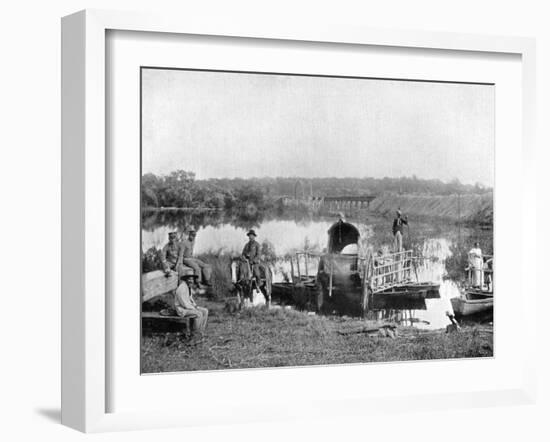 Waiting at the Ferry, Paraguay, 1911-null-Framed Giclee Print