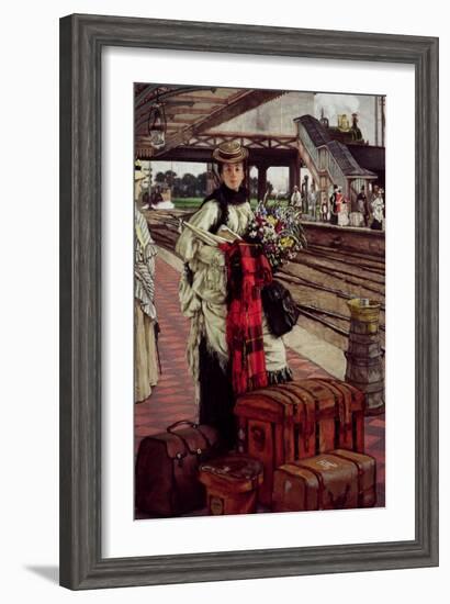 Waiting at the Station, Willesden Junction, circa 1874-James Tissot-Framed Giclee Print