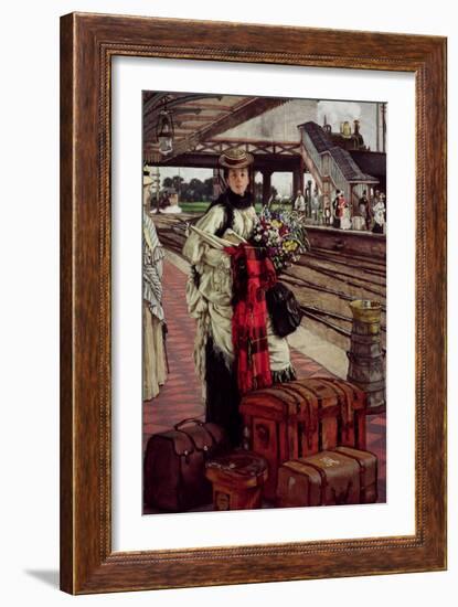 Waiting at the Station, Willesden Junction, circa 1874-James Tissot-Framed Giclee Print