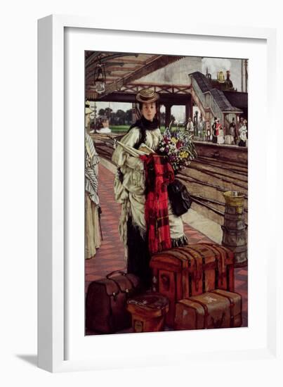 Waiting at the Station, Willesden Junction, circa 1874-James Tissot-Framed Giclee Print