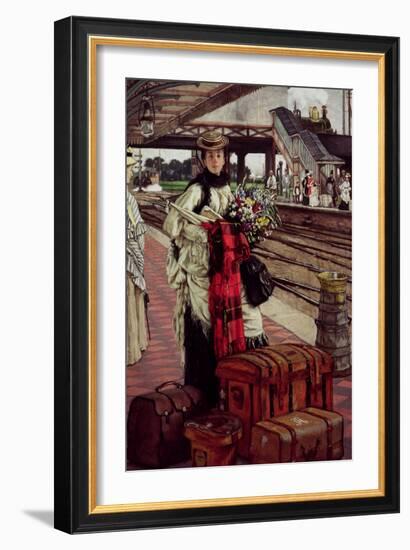 Waiting at the Station, Willesden Junction, circa 1874-James Tissot-Framed Giclee Print