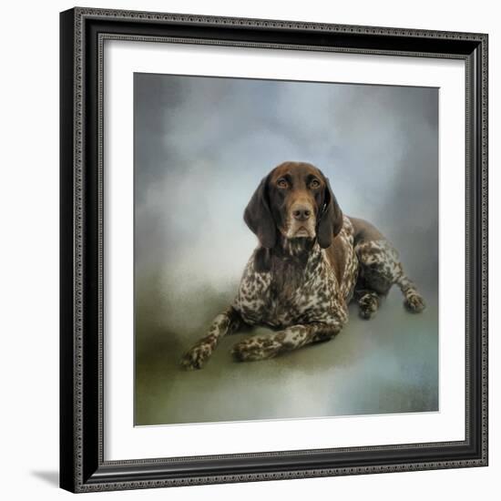 Waiting for a Cue German Shorthaired Pointer-Jai Johnson-Framed Giclee Print