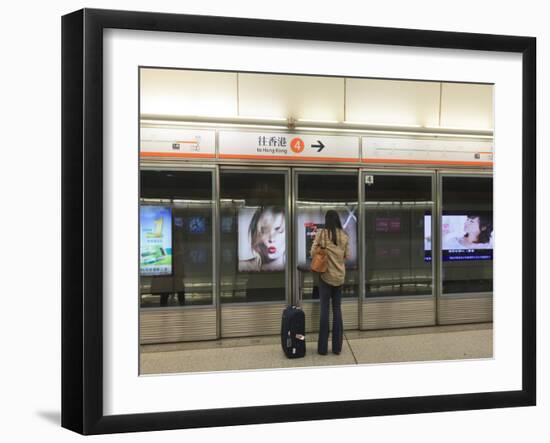 Waiting for a Train, Mass Transit Railway (Mtr), Hong Kong, China, Asia-Amanda Hall-Framed Photographic Print