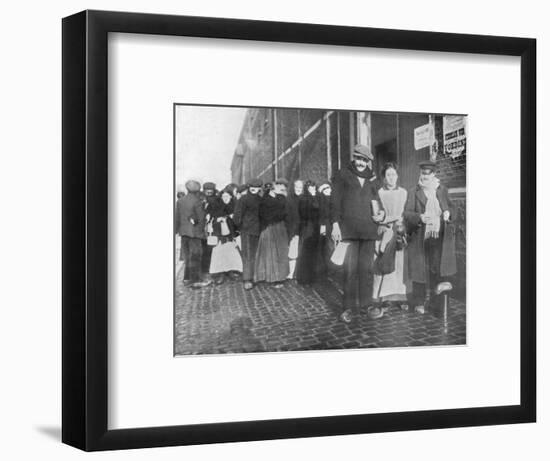 'Waiting for relief rations at Bruges', 1915-Unknown-Framed Photographic Print