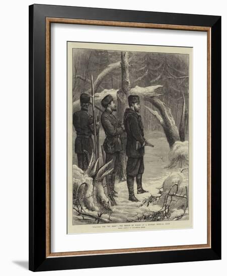 Waiting for the Bear, the Prince of Wales at a Russian Imperial Hunt-George Goodwin Kilburne-Framed Giclee Print