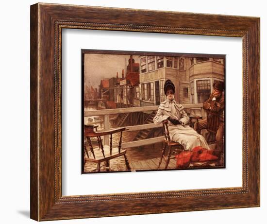 Waiting for the Boat at Greenwich-James Tissot-Framed Giclee Print