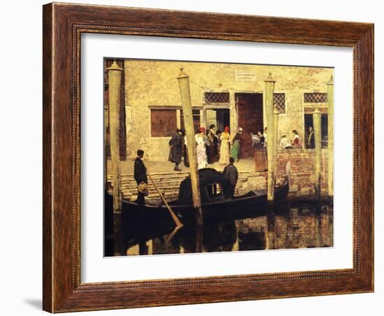 Waiting for the Bride, 1879-Giacomo Favretto-Framed Giclee Print