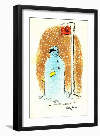 Waiting for the Bus, 1973-George Adamson-Framed Giclee Print