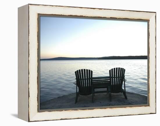 Waiting for the End of the Day, Chairs at Lake Mooselookmegontic, Maine-Nance Trueworthy-Framed Premier Image Canvas