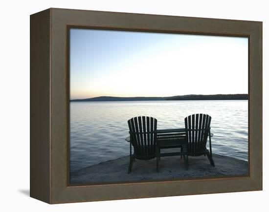 Waiting for the End of the Day, Chairs at Lake Mooselookmegontic, Maine-Nance Trueworthy-Framed Premier Image Canvas