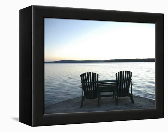 Waiting for the End of the Day, Chairs at Lake Mooselookmegontic, Maine-Nance Trueworthy-Framed Premier Image Canvas