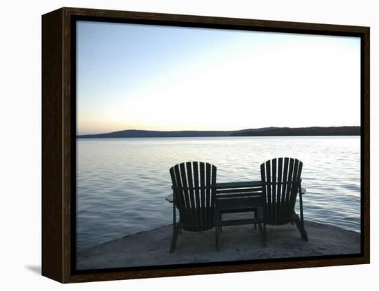 Waiting for the End of the Day, Chairs at Lake Mooselookmegontic, Maine-Nance Trueworthy-Framed Premier Image Canvas