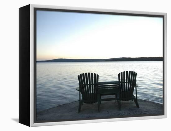 Waiting for the End of the Day, Chairs at Lake Mooselookmegontic, Maine-Nance Trueworthy-Framed Premier Image Canvas