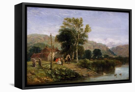 Waiting for the Ferry, 1845 (Oil on Canvas)-David Cox-Framed Premier Image Canvas