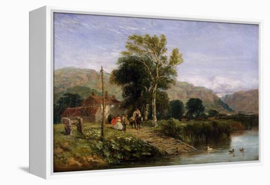Waiting for the Ferry, 1845 (Oil on Canvas)-David Cox-Framed Premier Image Canvas