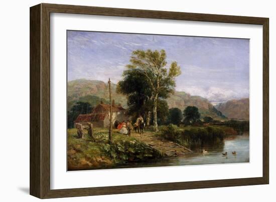 Waiting for the Ferry, 1845 (Oil on Canvas)-David Cox-Framed Giclee Print