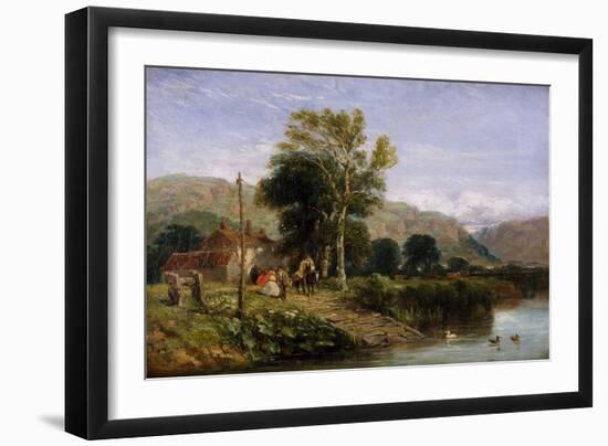 Waiting for the Ferry, 1845 (Oil on Canvas)-David Cox-Framed Giclee Print