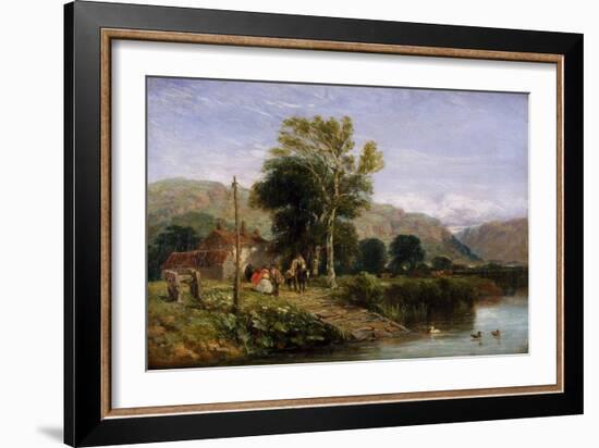 Waiting for the Ferry, 1845 (Oil on Canvas)-David Cox-Framed Giclee Print