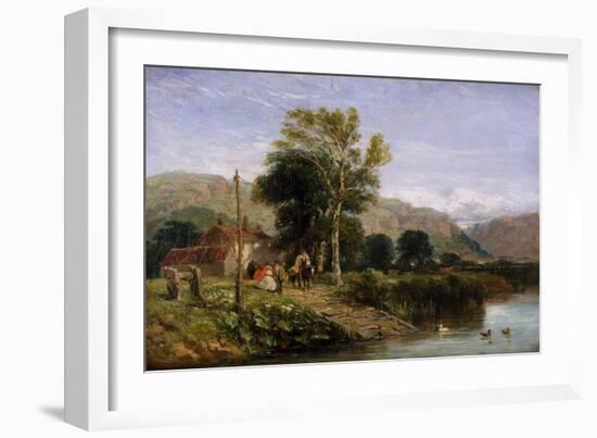 Waiting for the Ferry, 1845 (Oil on Canvas)-David Cox-Framed Giclee Print
