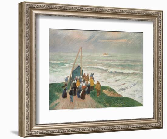 Waiting for the Fishermen (Bretagne), 1894-Henry Moret-Framed Giclee Print