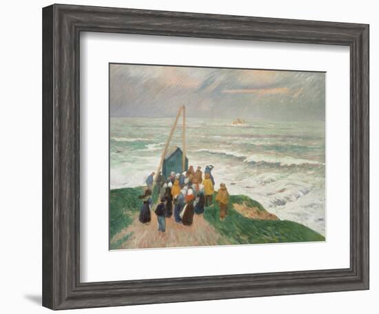 Waiting for the Fishermen (Bretagne), 1894-Henry Moret-Framed Giclee Print