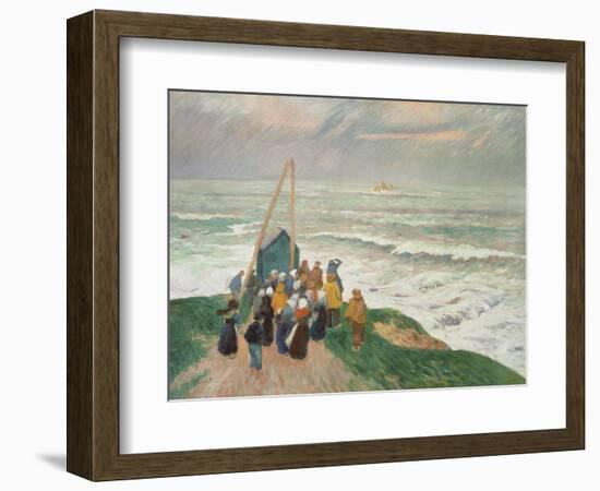 Waiting for the Fishermen (Bretagne), 1894-Henry Moret-Framed Giclee Print