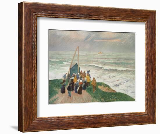 Waiting for the Fishermen (Bretagne), 1894-Henry Moret-Framed Giclee Print