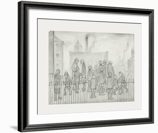 Waiting For The Newspapers, 1930-Laurence Stephen Lowry-Framed Premium Giclee Print