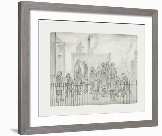 Waiting For The Newspapers, 1930-Laurence Stephen Lowry-Framed Premium Giclee Print