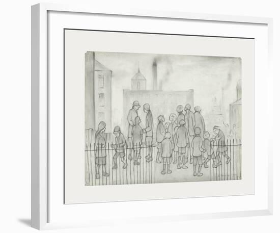 Waiting For The Newspapers, 1930-Laurence Stephen Lowry-Framed Premium Giclee Print