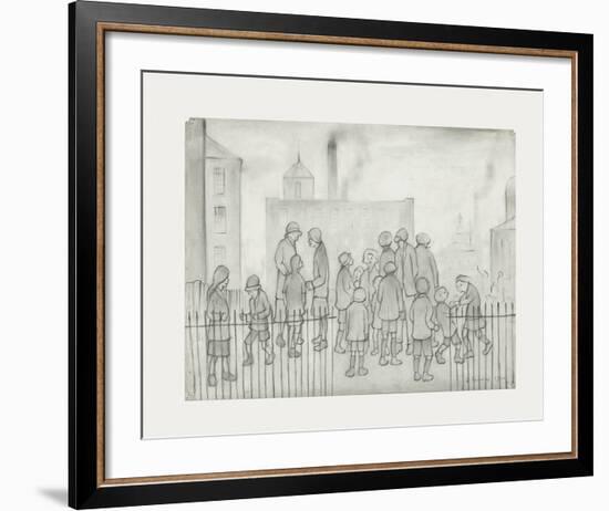 Waiting For The Newspapers, 1930-Laurence Stephen Lowry-Framed Premium Giclee Print