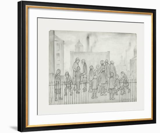 Waiting For The Newspapers, 1930-Laurence Stephen Lowry-Framed Premium Giclee Print