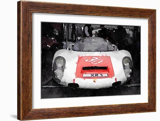 Waiting for the race Watercolor-NaxArt-Framed Art Print