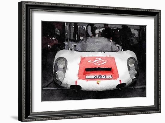 Waiting for the race Watercolor-NaxArt-Framed Art Print