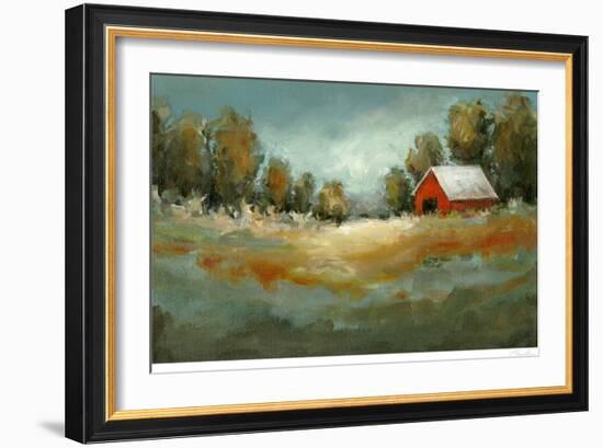 Waiting for the Rain-Christina Long-Framed Art Print