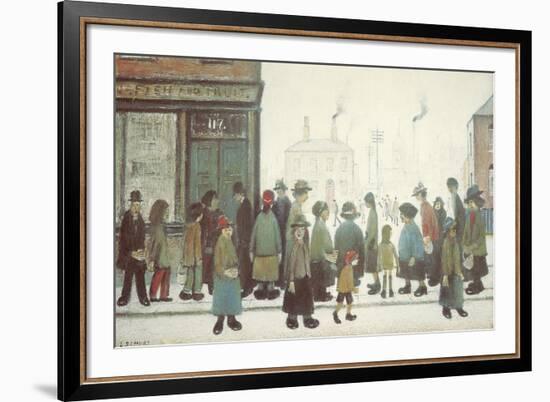 Waiting For The Shops To Open-Laurence Stephen Lowry-Framed Giclee Print