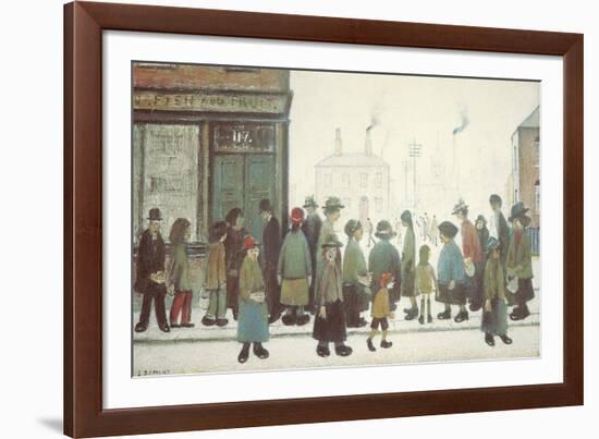 Waiting For The Shops To Open-Laurence Stephen Lowry-Framed Giclee Print