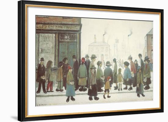 Waiting For The Shops To Open-Laurence Stephen Lowry-Framed Giclee Print