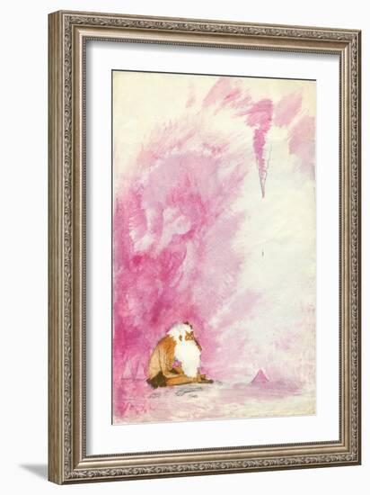 Waiting for the Stalagmite-George Adamson-Framed Giclee Print