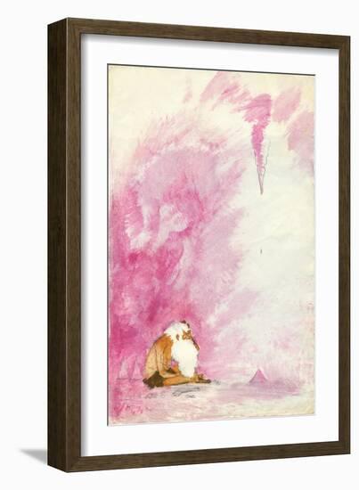 Waiting for the Stalagmite-George Adamson-Framed Giclee Print