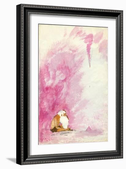 Waiting for the Stalagmite-George Adamson-Framed Giclee Print