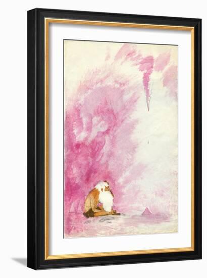 Waiting for the Stalagmite-George Adamson-Framed Giclee Print