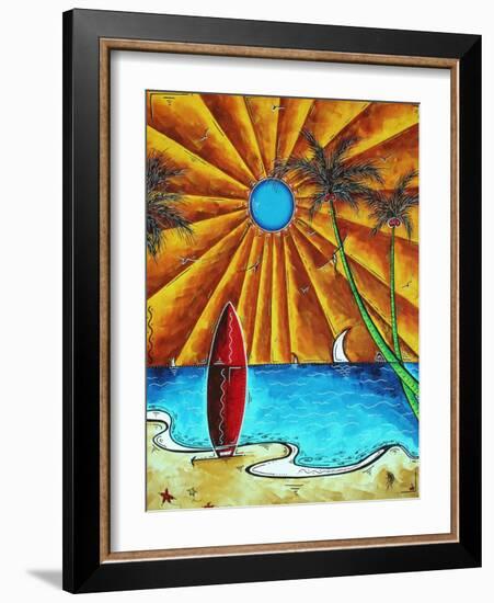 Waiting For The Surf-Megan Aroon Duncanson-Framed Art Print