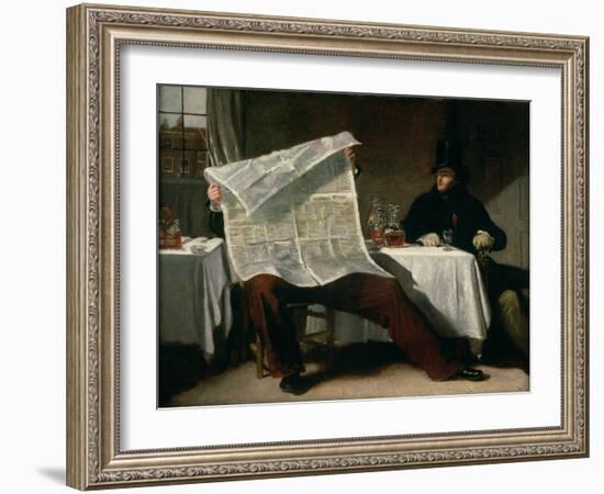 Waiting For the Times, 1831-Benjamin Robert Haydon-Framed Giclee Print