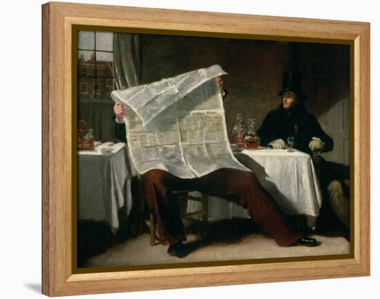 Waiting For the Times, 1831-Benjamin Robert Haydon-Framed Premier Image Canvas