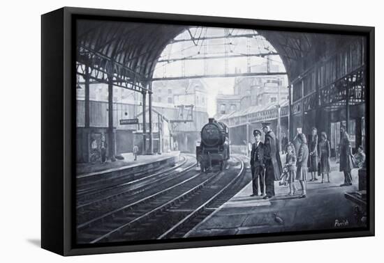 Waiting for the Train, 2008-Kevin Parrish-Framed Premier Image Canvas