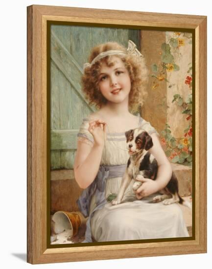 Waiting for the Vet-Emile Vernon-Framed Premier Image Canvas