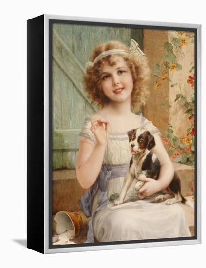 Waiting for the Vet-Emile Vernon-Framed Premier Image Canvas