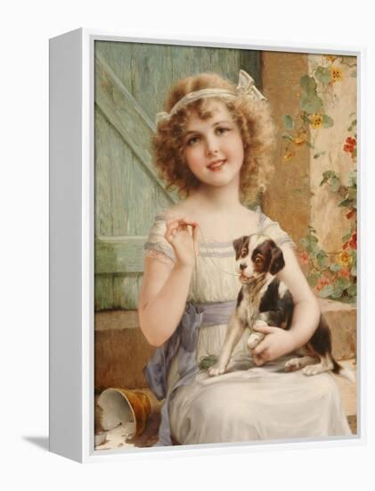 Waiting for the Vet-Emile Vernon-Framed Premier Image Canvas